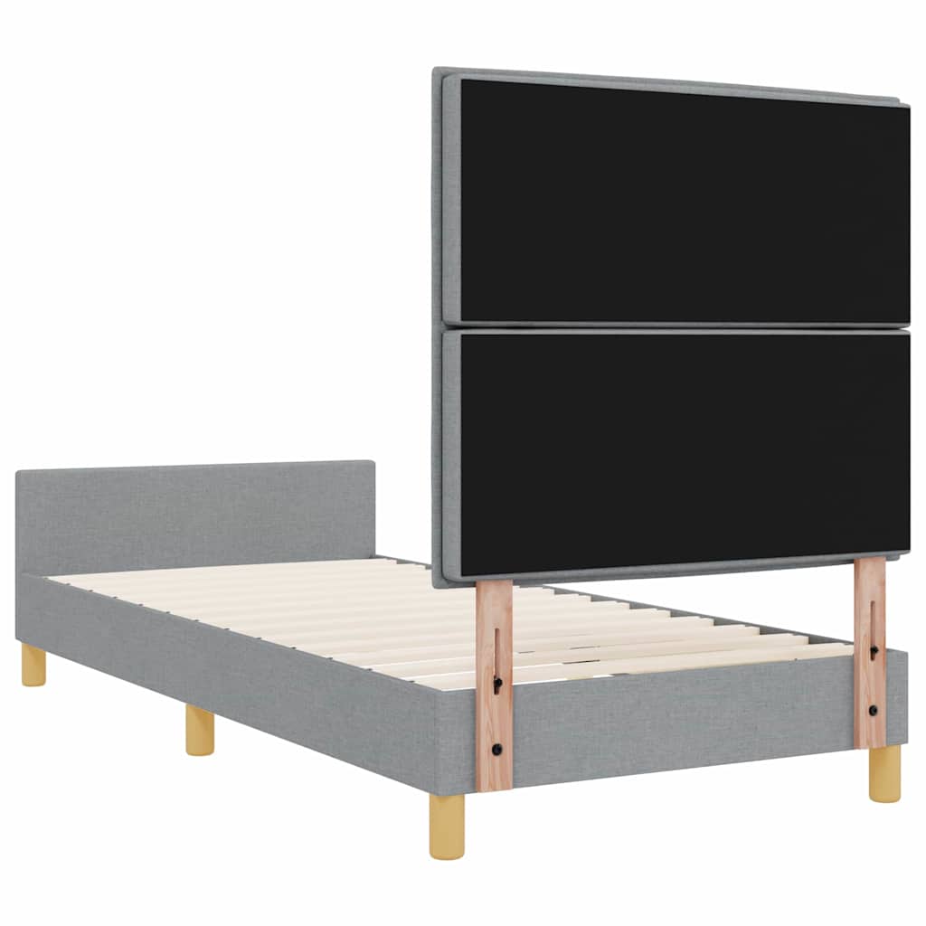 Krevetna konstrukcija Svjetlosiva 100 x 200 cm tkanina
