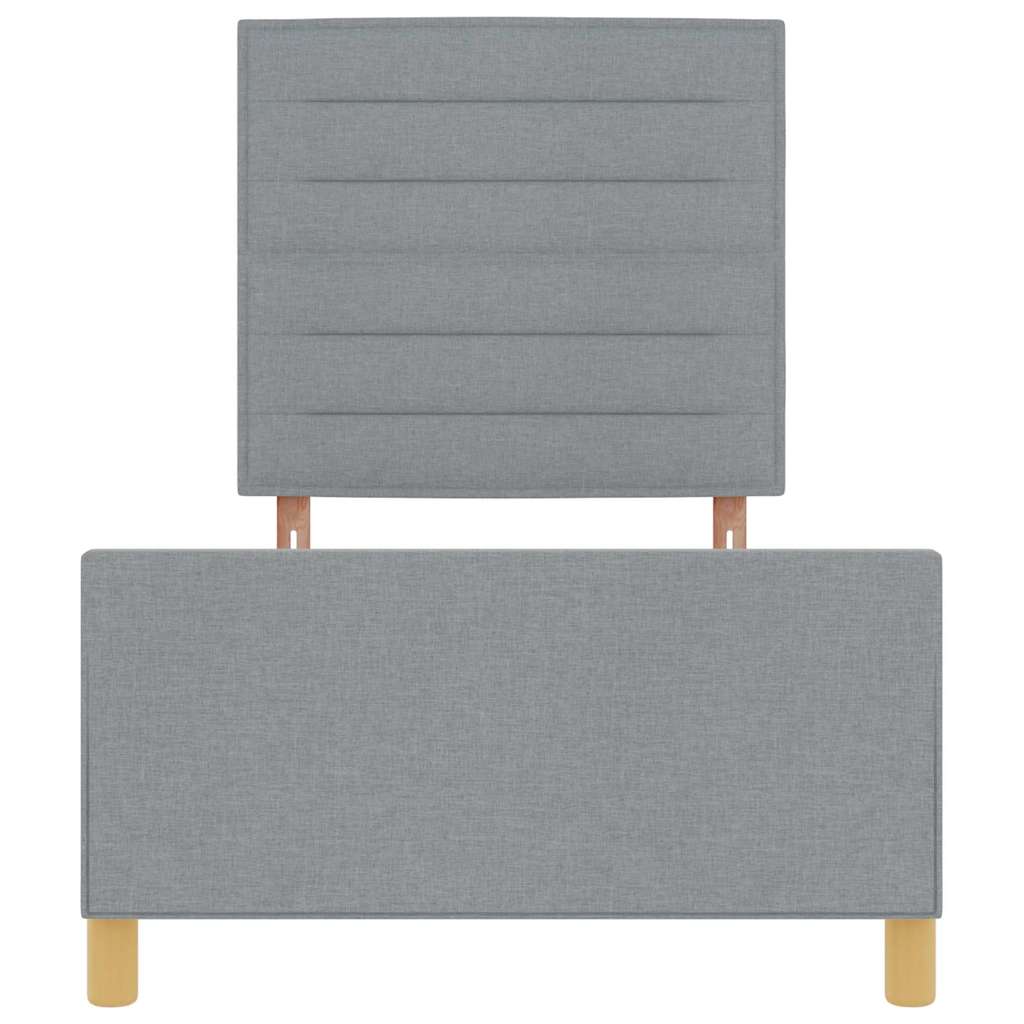 Krevetna konstrukcija Svjetlosiva 100 x 200 cm tkanina