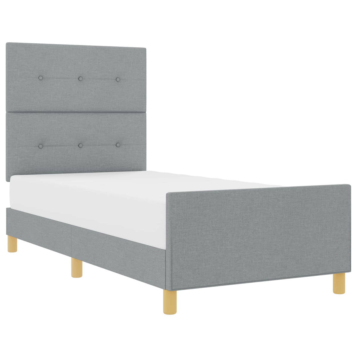 Krevetna konstrukcija Svjetlosiva 90 x 200 cm tkanina