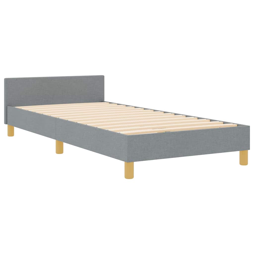 Krevetna konstrukcija Svjetlosiva 90 x 200 cm tkanina