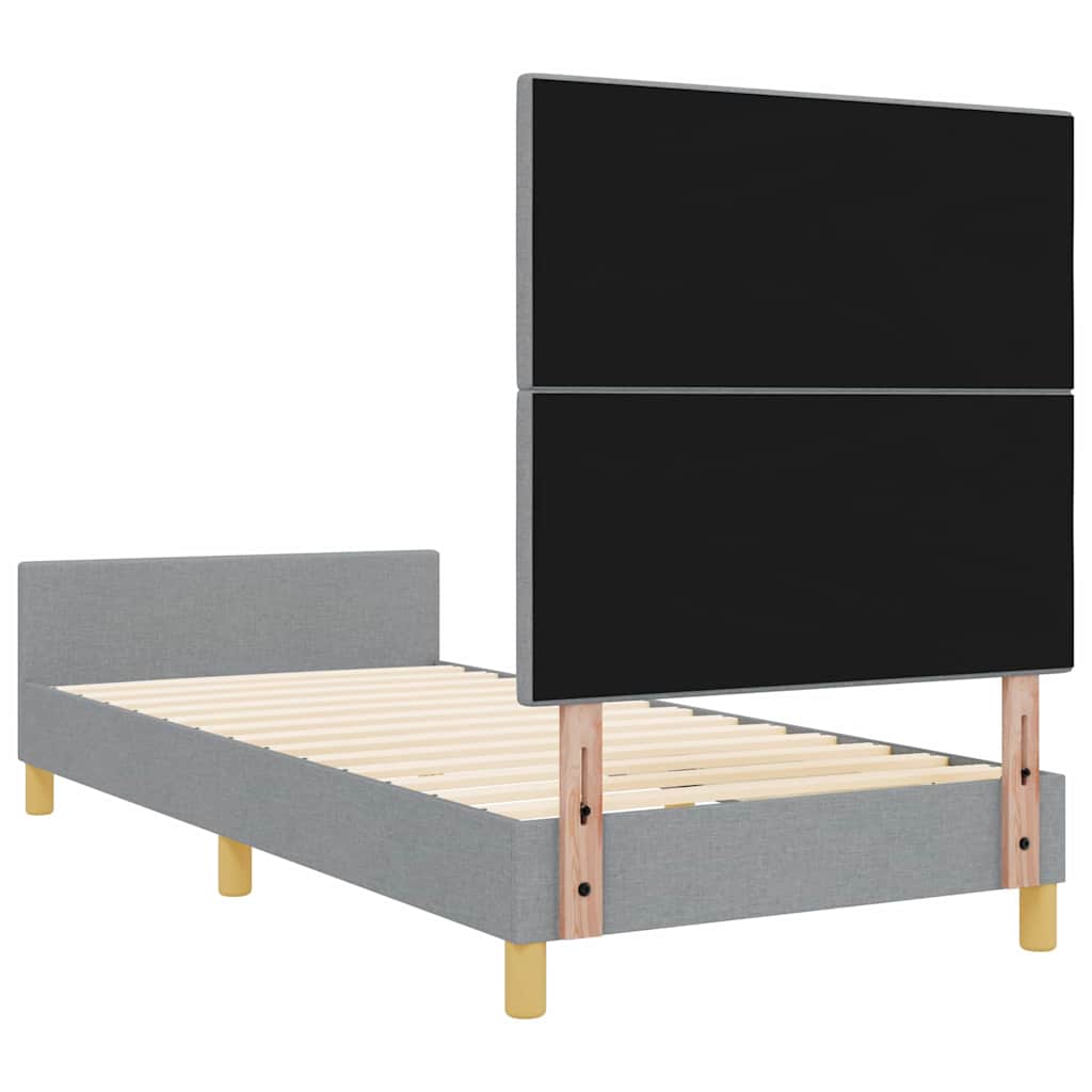 Krevetna konstrukcija Svjetlosiva 90 x 200 cm tkanina