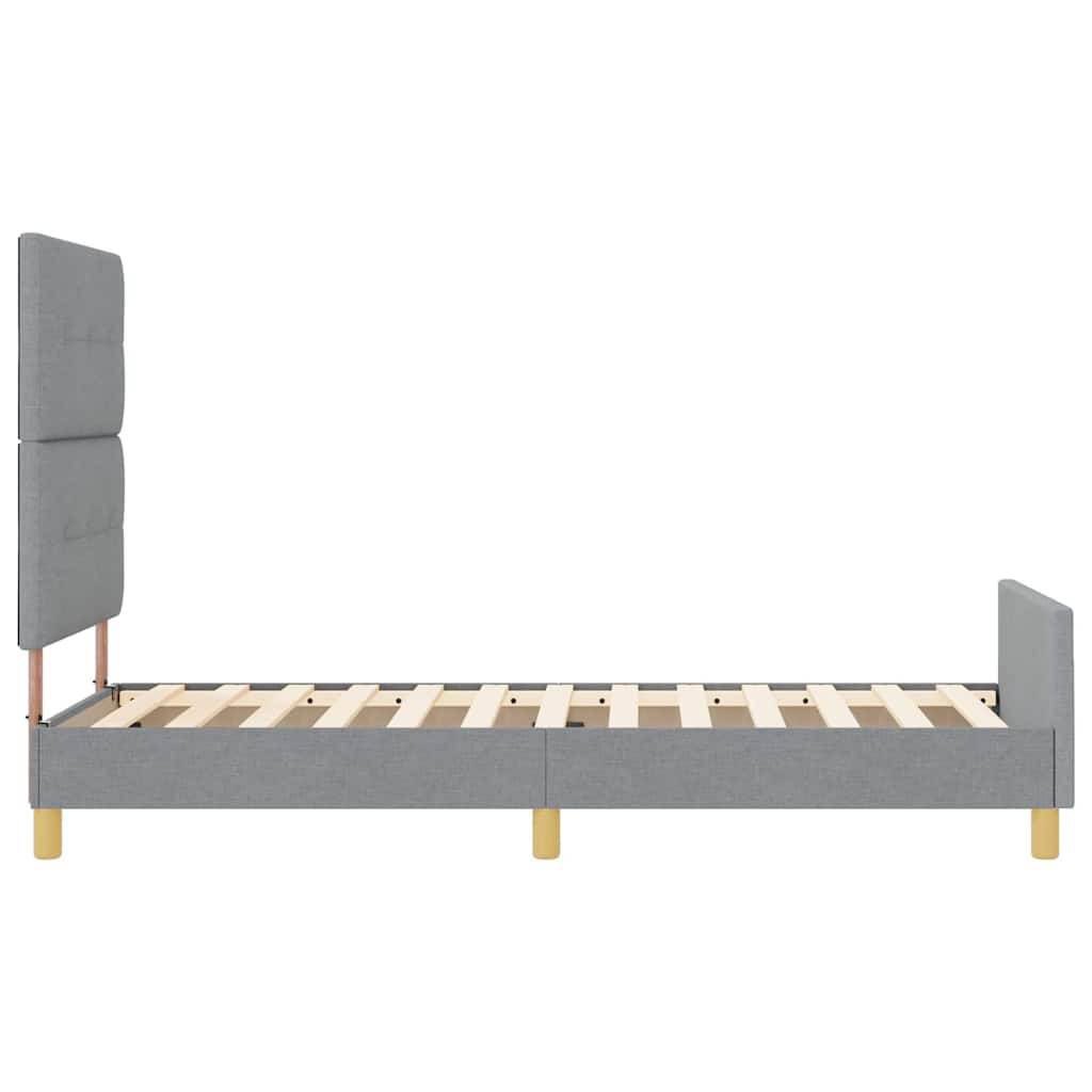 Krevetna konstrukcija Svjetlosiva 90 x 200 cm tkanina