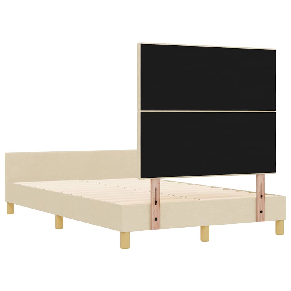 Krevetna konstrukcija s uzglavljem Krema 120 x 200 cm tkanina