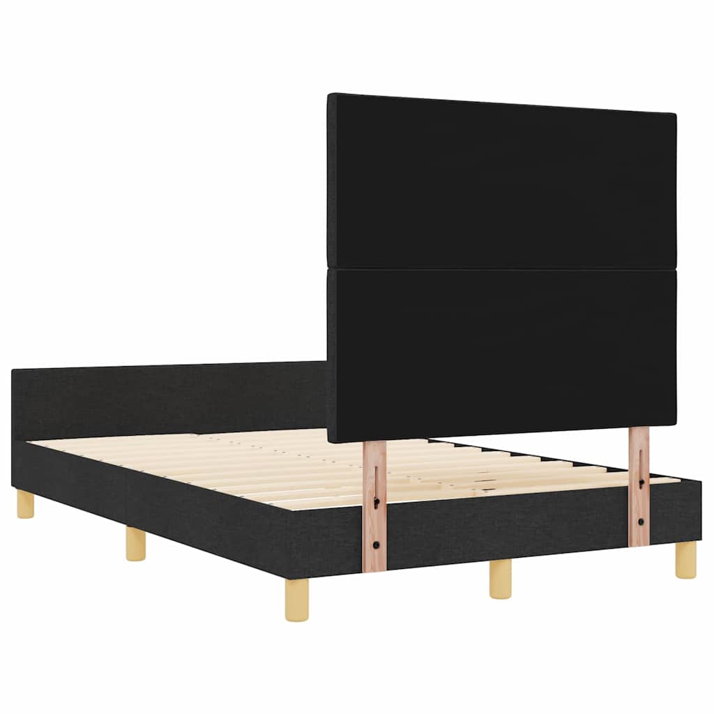 Krevetna konstrukcija s uzglavljem Crna 120 x 200 cm tkanina