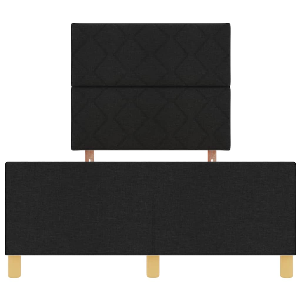 Krevetna konstrukcija s uzglavljem Crna 120 x 200 cm tkanina