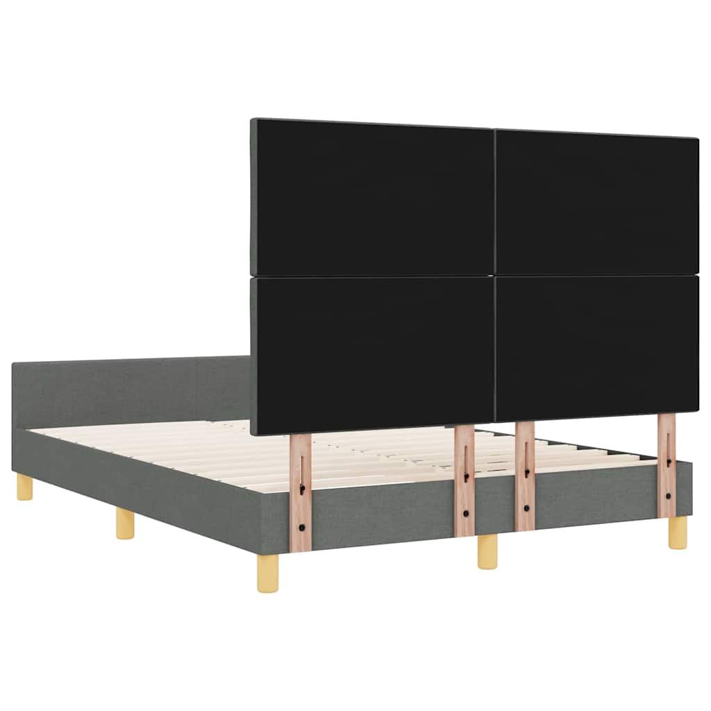 Krevetna konstrukcija Tamno siva 140 x 190 cm tkanina