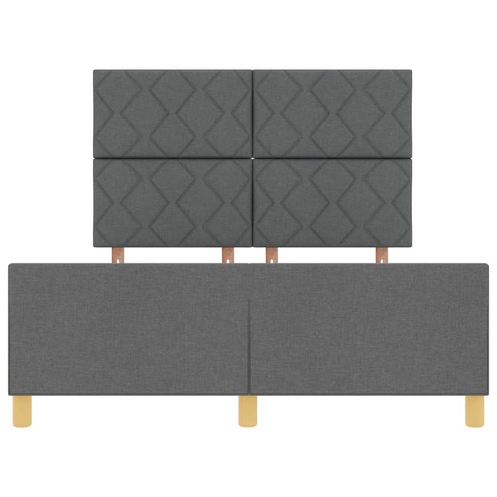 Krevetna konstrukcija Tamno siva 140 x 190 cm tkanina