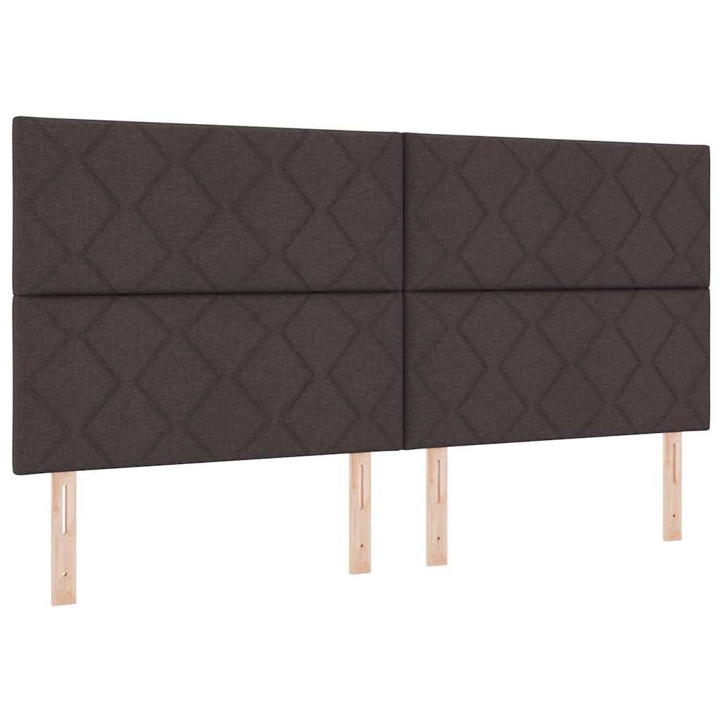 Krevetna konstrukcija Tamno smeđa 200 x 200 cm tkanina