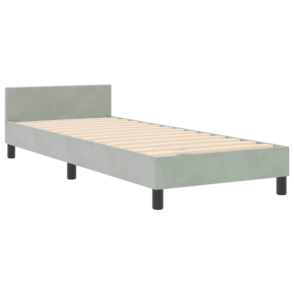 Krevet s opruga kutije Svjetlosiva 80 x 200 cm Baršun