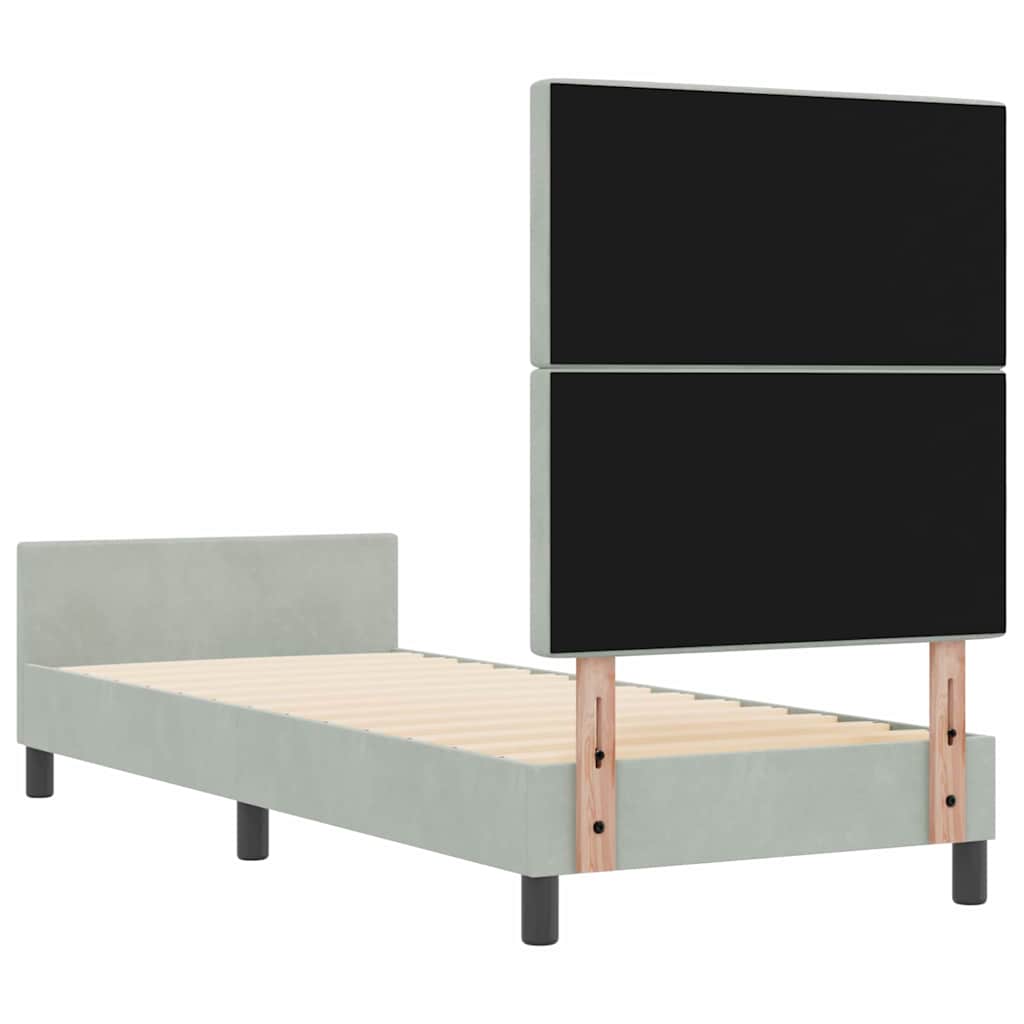 Krevet s opruga kutije Svjetlosiva 80 x 200 cm Baršun