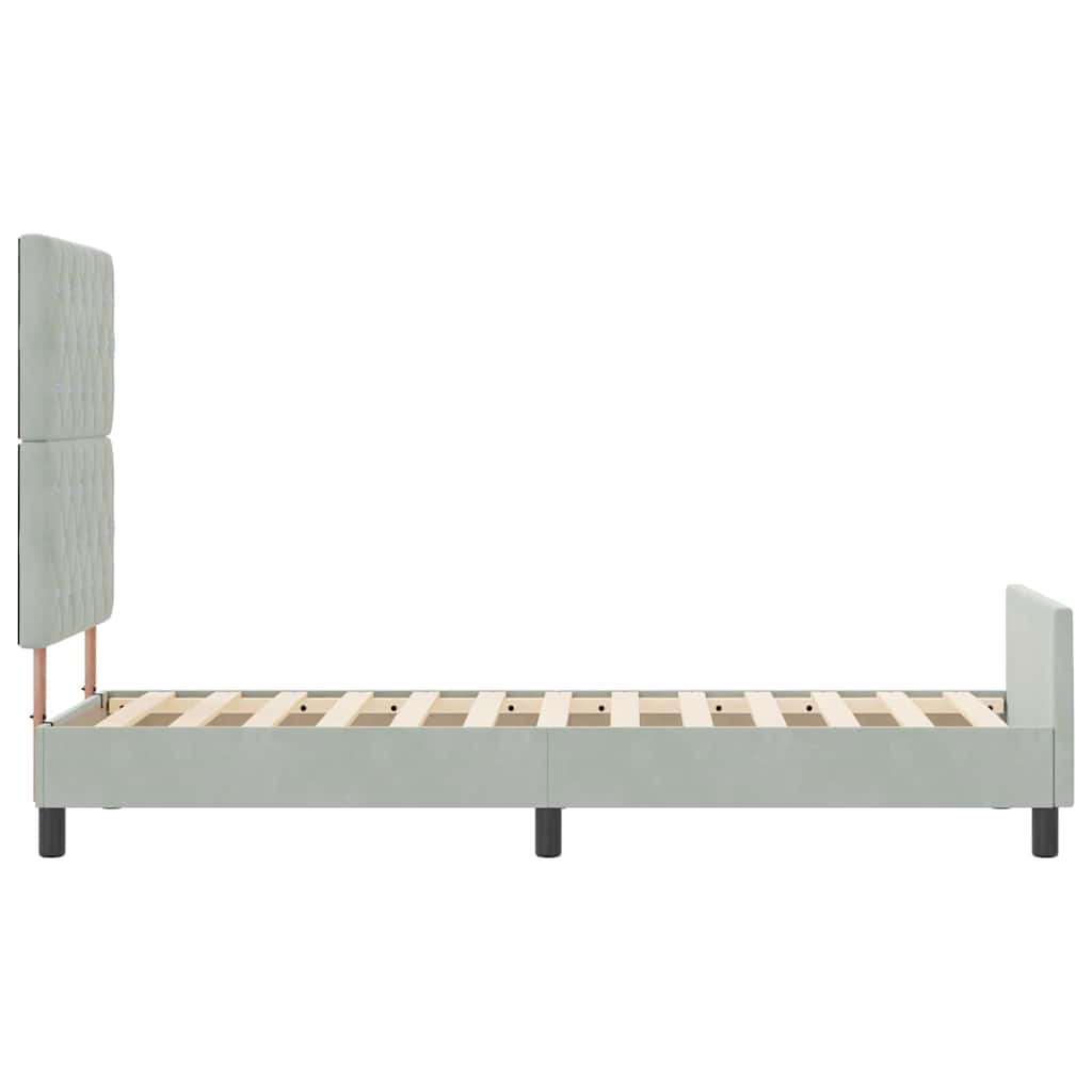 Krevet s opruga kutije Svjetlosiva 80 x 200 cm Baršun