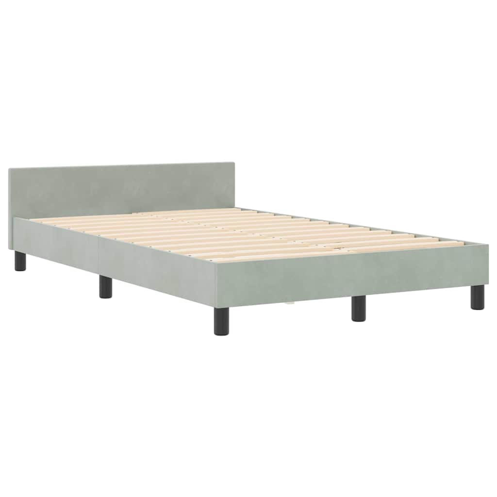 Krevet s opruga kutije Svjetlosiva 120 x 200 cm Baršun