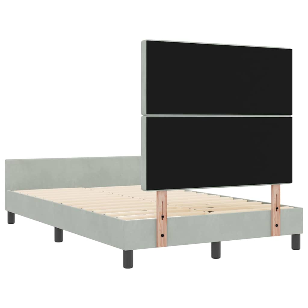 Krevet s opruga kutije Svjetlosiva 120 x 200 cm Baršun