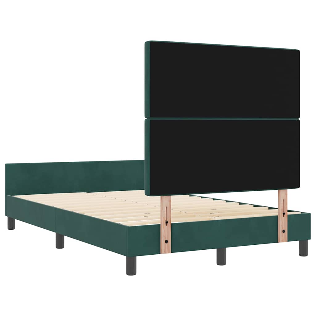 Krevet s opruga kutije Tamnozelena 120 x 200 cm Baršun