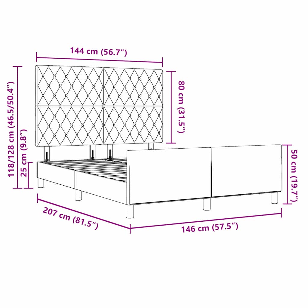 Krevet s opruga kutije Ružičasta 140 x 200 cm Baršun