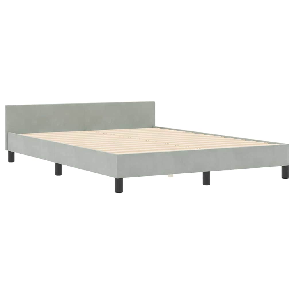 Krevet s opruga kutije Svjetlosiva 160 x 200 cm Baršun