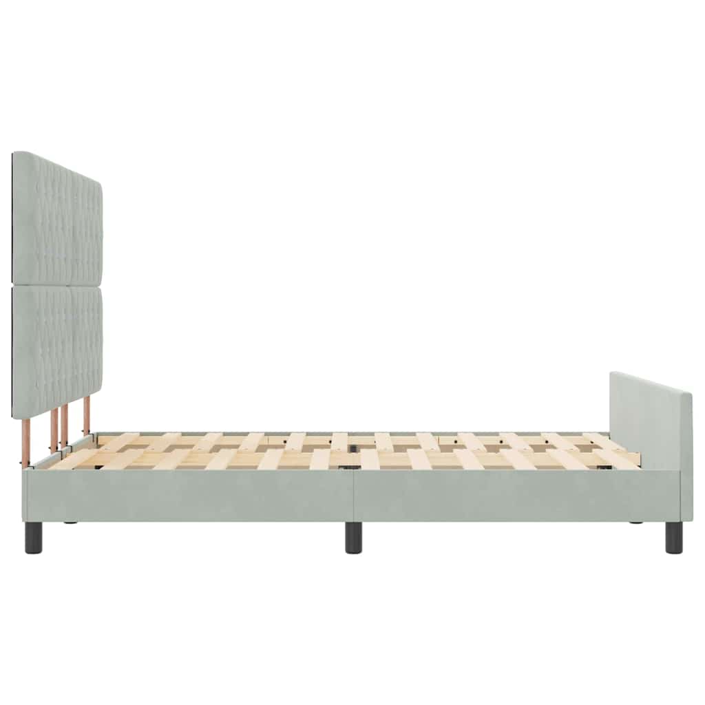 Krevet s opruga kutije Svjetlosiva 160 x 200 cm Baršun