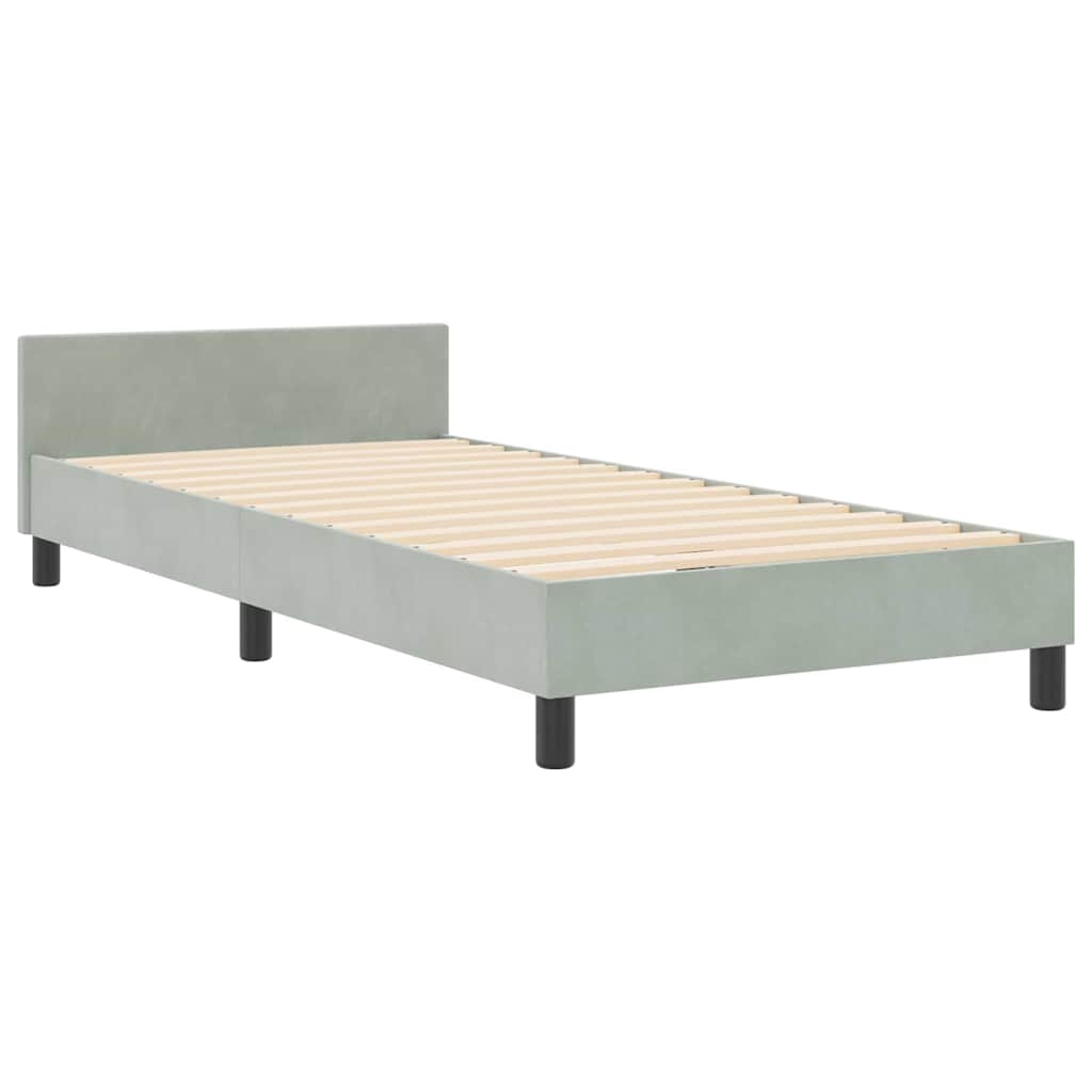 Krevet s opruga kutije Svjetlosiva 80 x 200 cm Baršun