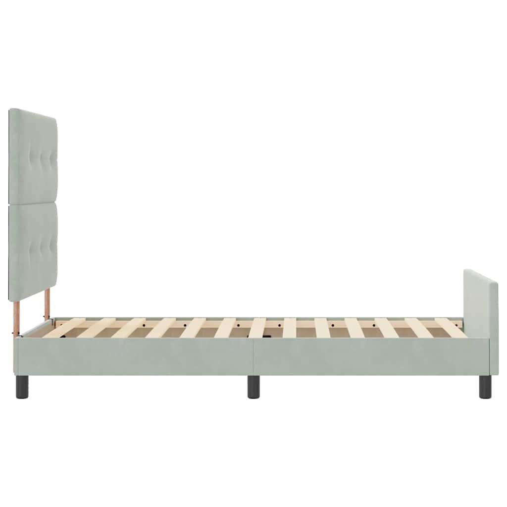 Krevet s opruga kutije Svjetlosiva 80 x 200 cm Baršun