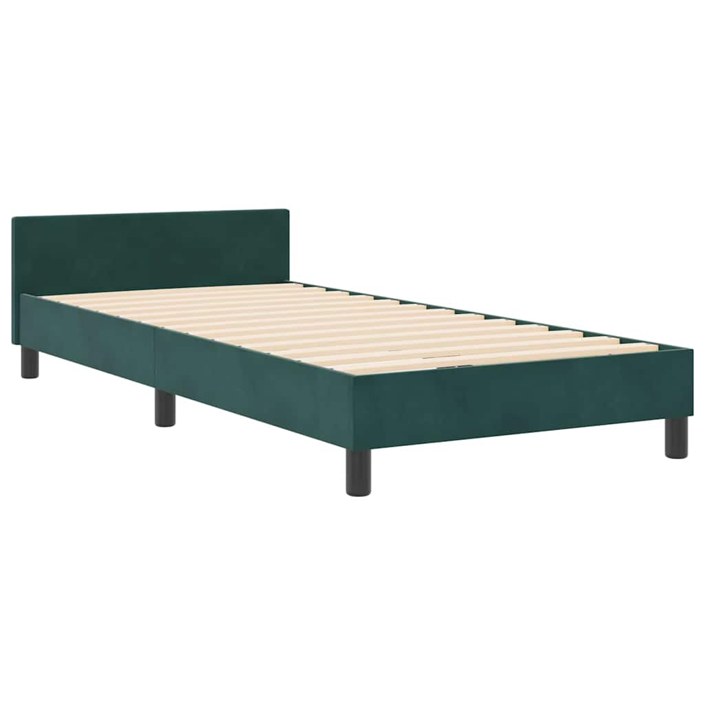 Krevet s opruga kutije Tamnozelena 80 x 200 cm Baršun