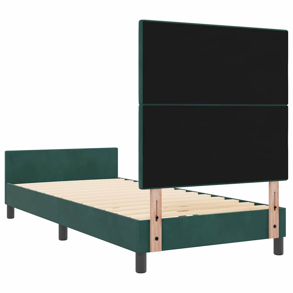 Krevet s opruga kutije Tamnozelena 80 x 200 cm Baršun