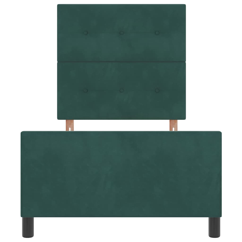 Krevet s opruga kutije Tamnozelena 80 x 200 cm Baršun