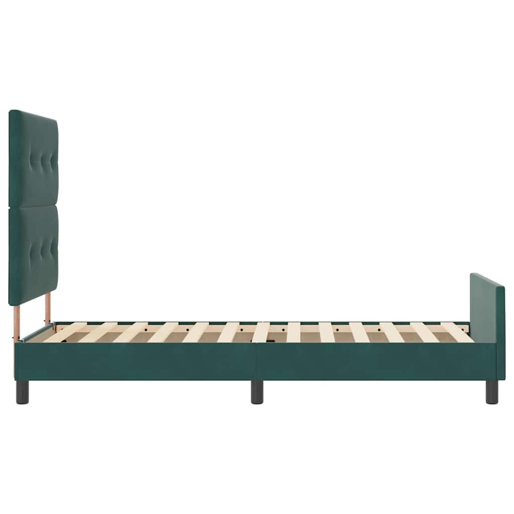 Krevet s opruga kutije Tamnozelena 80 x 200 cm Baršun