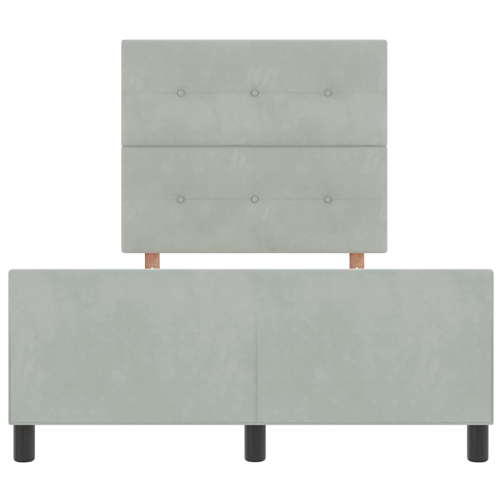 Krevet s opruga kutije Svjetlosiva 120 x 200 cm Baršun