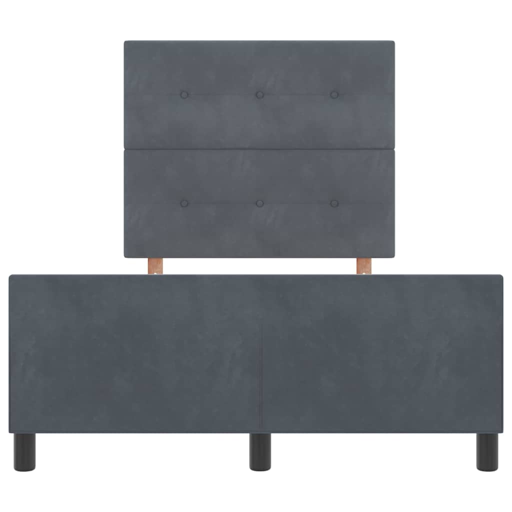 Krevet s opruga kutije Tamno siva 120 x 200 cm Baršun