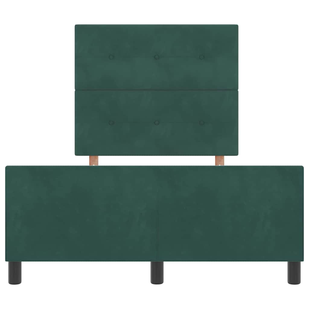 Krevet s opruga kutije Tamnozelena 120 x 200 cm Baršun