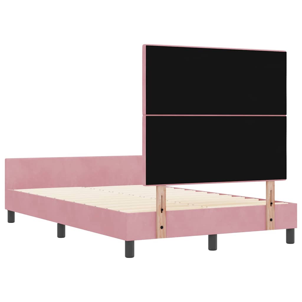 Krevet s opruga kutije Ružičasta 120 x 200 cm Baršun