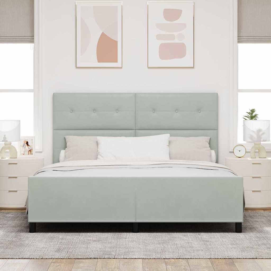 Krevet s opruga kutije Svjetlosiva 180 x 200 cm Baršun