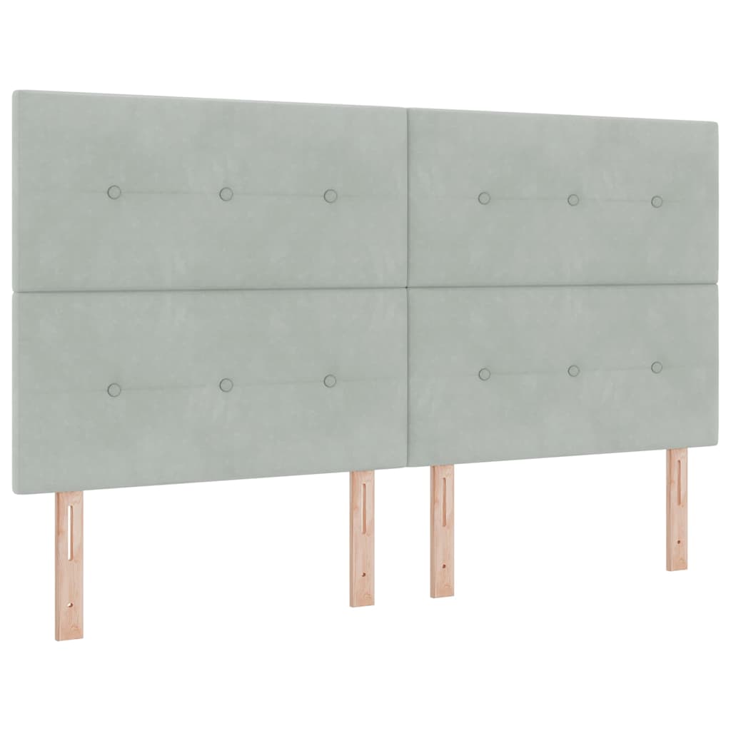 Krevet s opruga kutije Svjetlosiva 180 x 200 cm Baršun