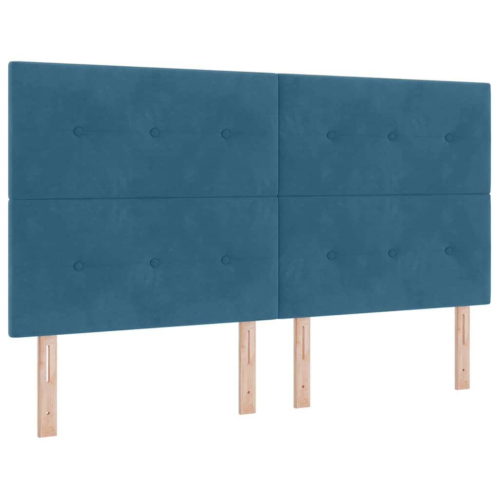 Krevet s opruga kutije Tamno plava 180 x 200 cm Baršun