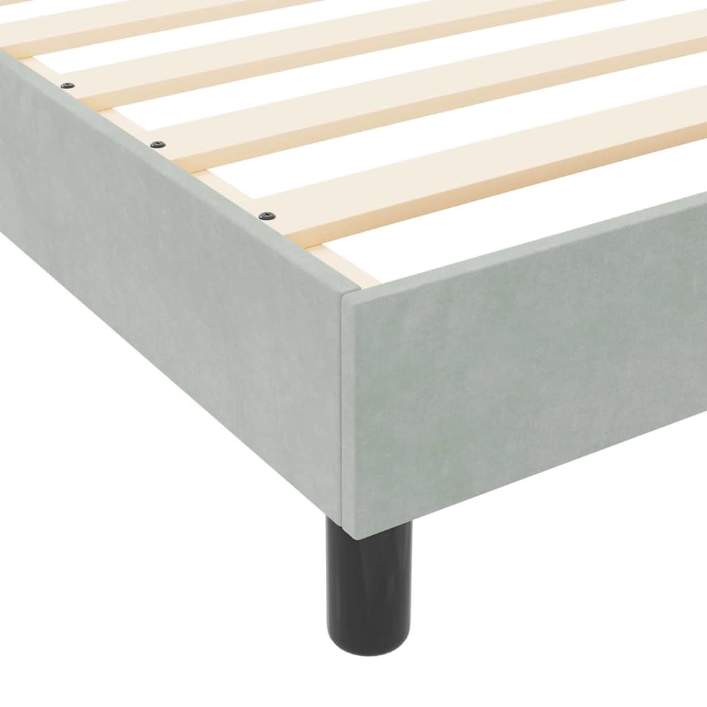Krevet s opruga kutije Svjetlosiva 90 x 200 cm Baršun