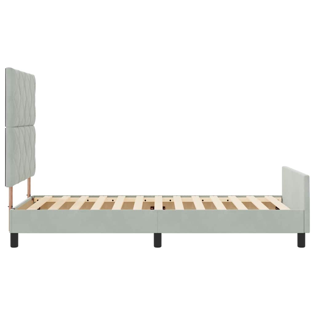 Krevet s opruga kutije Svjetlosiva 90 x 200 cm Baršun