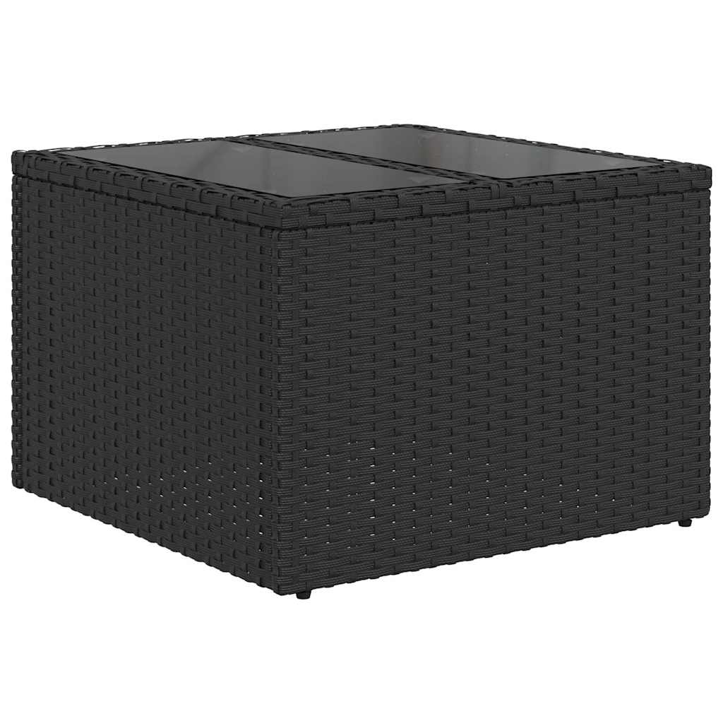 Sjedeća garnitura za vrt 7 pcs Crna i Krema 55 x 55 x 37 cm