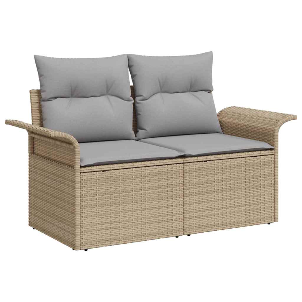 Sjedeća garnitura za vrt 7 pcs Bež i siva 55 x 55 x 37 cm