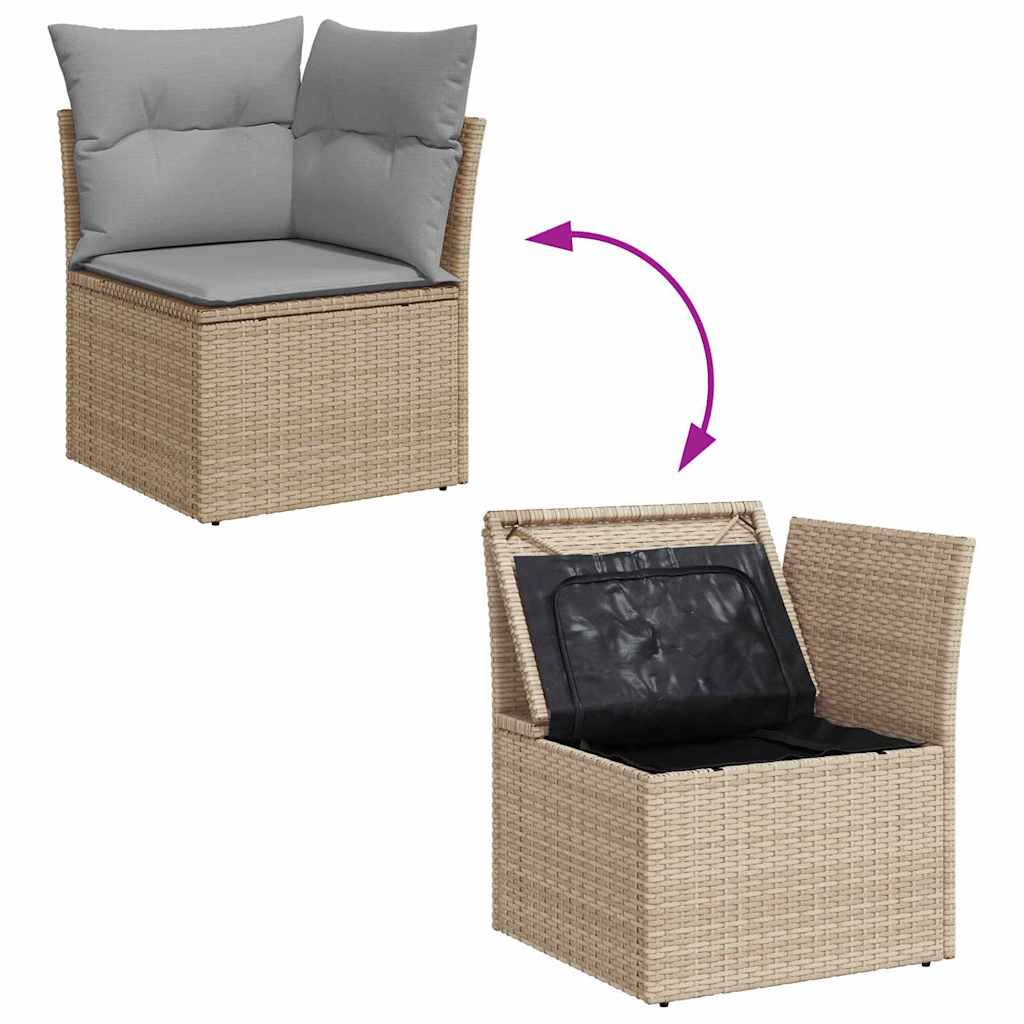 Sjedeća garnitura za vrt 7 pcs Bež i siva 55 x 55 x 37 cm