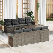 Sjedeća garnitura za vrt 9 pcs Siva 55 x 55 x 37 cm poliratan