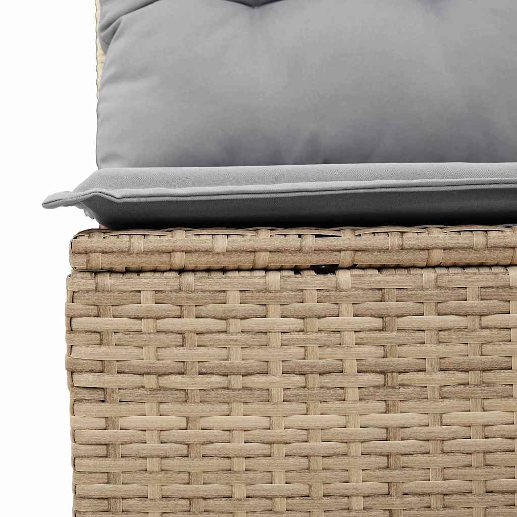 Sjedeća garnitura za vrt 3 pcs bež i svjetlosiva Poli ratan