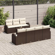 Sjedeća garnitura za vrt 8 pcs Smeđa, krem 55 x 55 x 37 cm