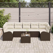 Sjedeća garnitura za vrt 8 pcs Smeđa i krem 289 x 124 x 69 cm