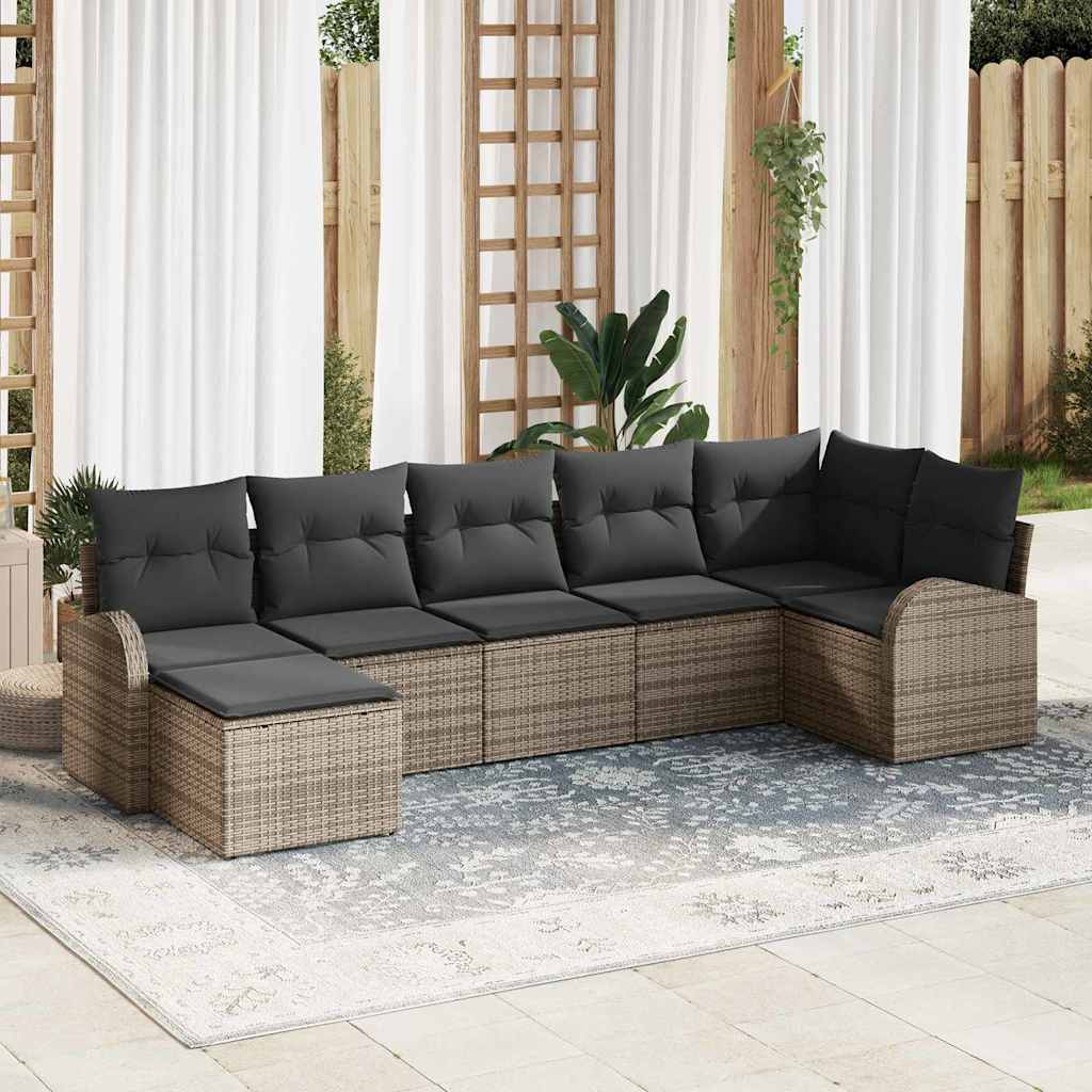 Set sofe s jastukom s pohranom 7 pcs Siva poliratan