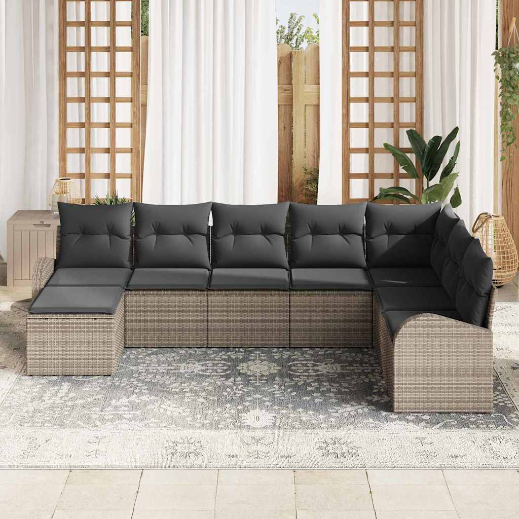 Set sofe s jastukom s pohranom 8 pcs Siva poliratan
