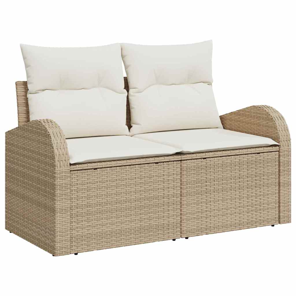 Set sofe s jastukom s pohranom 8 pcs Bež i Bijela poliratan
