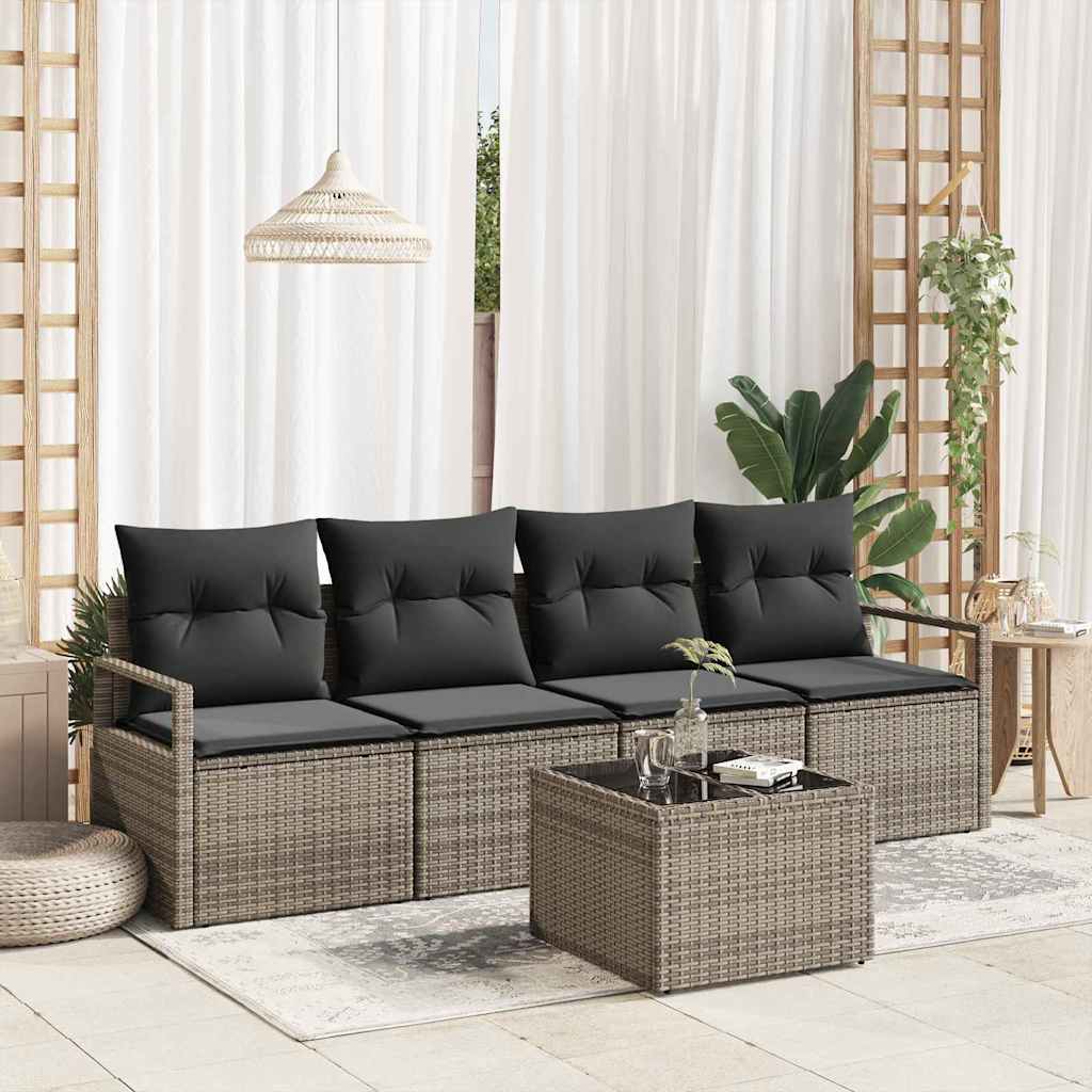 Set sofe s jastukom s pohranom 5 pcs Siva poliratan