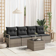 Set sofe s jastukom s pohranom 5 pcs Siva poliratan