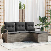Set sofe s jastukom s pohranom 4 pcs Siva poliratan