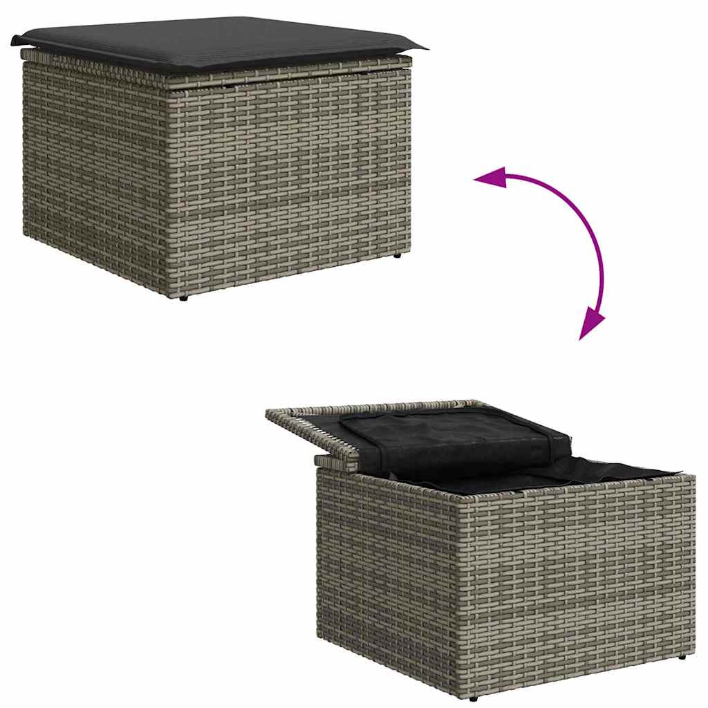 Set sofe s jastukom s pohranom 6 pcs Svijetlo siva poliratan